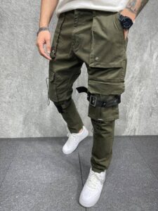 Чоловічі штани Карго - Хакі Штани з кишенями