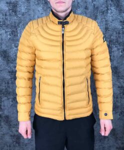 Мужская Желтая Куртка Стеганая Демисезонная