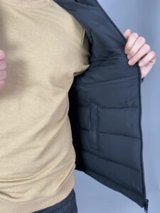 Мужская Зимняя Куртка Двухстороняя Черно-Серая с Капюшоном