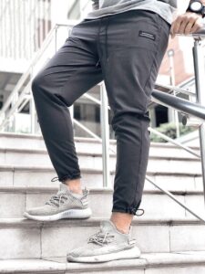 Мужские Серые Спортивные Штаны – Зауженные на Затяжках