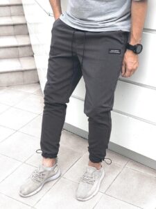 Мужские Серые Спортивные Штаны – Зауженные на Затяжках