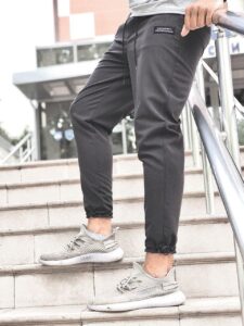 Мужские Серые Спортивные Штаны – Зауженные на Затяжках