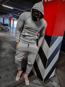 Мужской Спортивный Костюм Серый - Однотонный (Худи + Штаны)