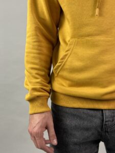 Мужское Оранжевое Худи Оверсайз - Кофта Толстовка с Манжетами