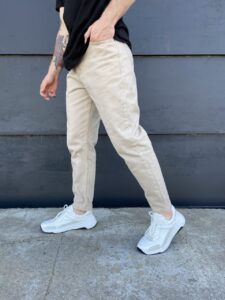 Мужские Бежевые Джинсы Мом - Свободные Джинсовые Брюки