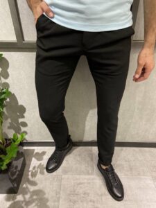 Мужские Черные Брюки Классические Базовые
