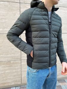 Мужская Серая Куртка Демисезонная - Приталенная Стеганая со Съемным Капюшоном