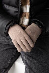 Женские Базовые Бежевые Перчатки