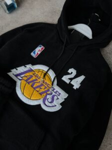 Мужской Теплый Флисовый Черный Спортивный Костюм с Принтом Вышивкой - Худи + Штаны