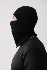 Мужская Тонкая Черная Балаклава