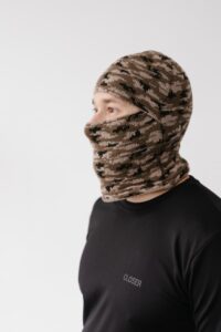 Мужская Вязаная Камуфляжная Коричневая Балаклава