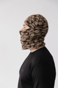 Мужская Вязаная Камуфляжная Коричневая Балаклава