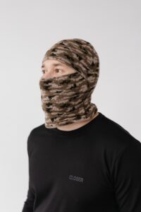 Мужская Вязаная Камуфляжная Коричневая Балаклава