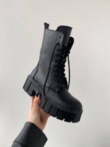 Высокие из Натуральной Кожи Внутри с Мехом