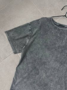 Женская Винтажная Графитовая Футболка Оверсайз - Свободная Однотонная Варенка