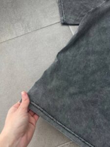 Женская Винтажная Графитовая Футболка Оверсайз - Свободная Однотонная Варенка