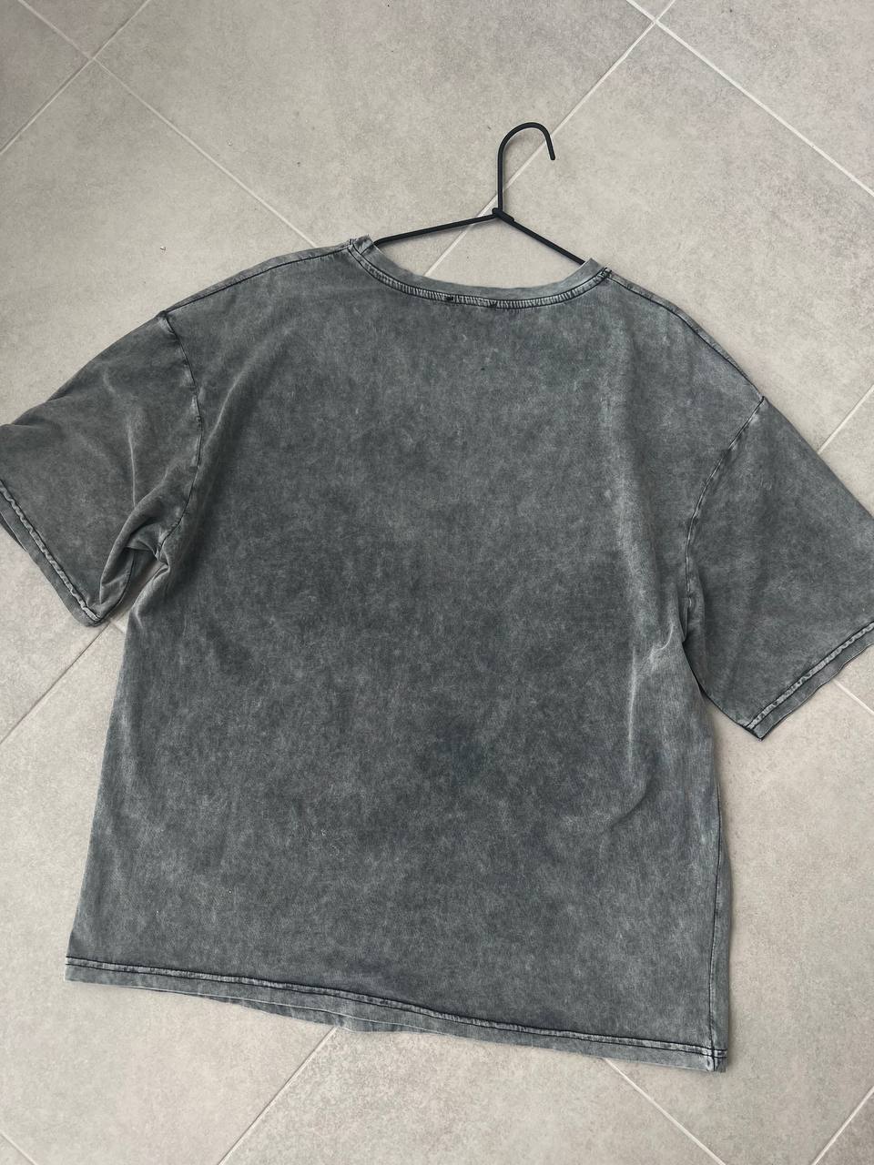 photo_2023-04-13_09-13-02 Женская Винтажная Графитовая Футболка Оверсайз - Свободная Однотонная Варенка