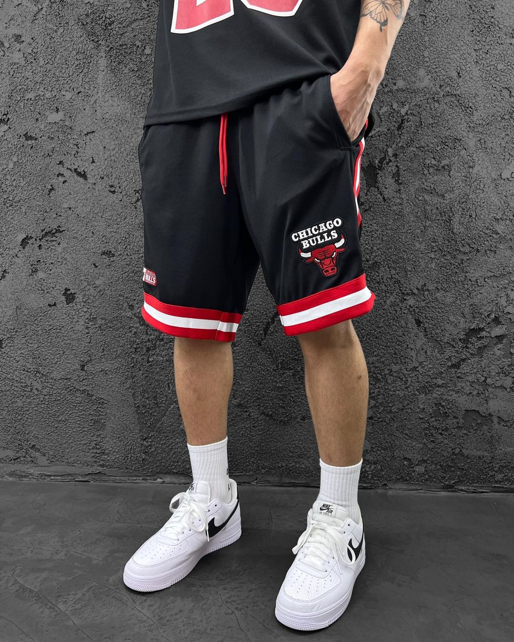 Мужской Летний Черный Комплект Двойка Chicago Bulls – Чикаго Буллз