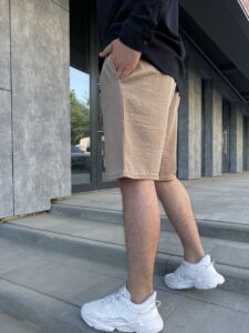 Мужские Летние Базовые Шорты Мокко - Легкие Тонкие Свободного Кроя