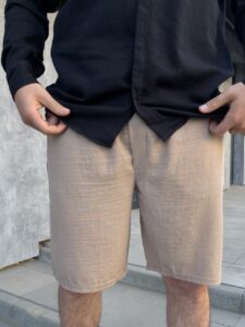 Мужские Летние Базовые Шорты Мокко - Легкие Тонкие Свободного Кроя