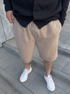 Мужские Летние Базовые Шорты Мокко - Легкие Тонкие Свободного Кроя