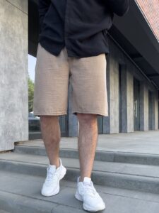 Мужские Летние Базовые Шорты Мокко - Легкие Тонкие Свободного Кроя