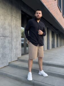 Мужские Летние Базовые Шорты Мокко - Легкие Тонкие Свободного Кроя