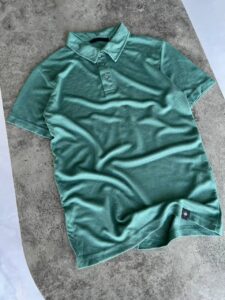 Мужская Мятная Футболка Поло с Пуговицами - Приталенная Slim Fit