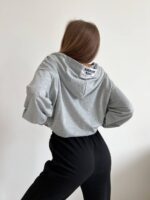 Женские Трикотажные Черные Штаны Джоггеры с Принтом Смайл