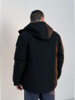 Мужская Черная Куртка на Зиму - Классическая с Капюшоном