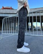 Мужские Широкие Графитовые Джинсы Baggy - Джинсовые Штаны Багги в Принт
