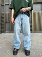 Мужские Голубые Светлые Джинсы Багги - Объемные Baggy