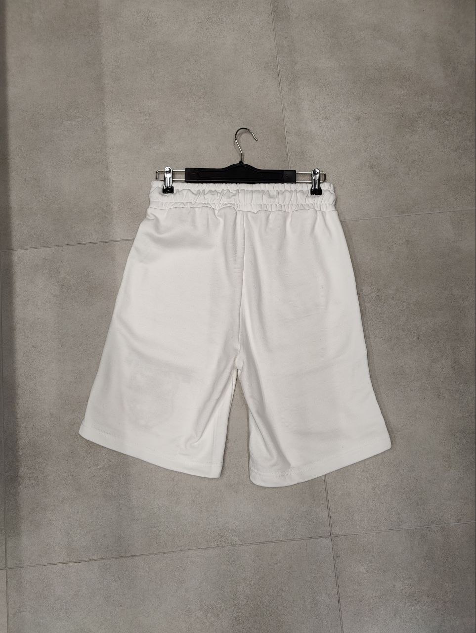 photo_2024-05-13_10-26-39 Мужские Базовые Хлопковые Белые Шорты с Вышивкой