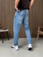 Мужские Синие Джинсы Варенки Свободного Прямого Кроя