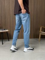 Мужские Синие Джинсы Варенки Свободного Прямого Кроя