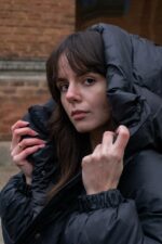 Женская Объемная Зимняя Черная Куртка Пуховик Дутик