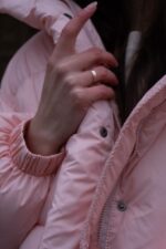 Женская Объемная Зимняя Розовая Куртка Пуховик Дутик