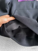 Женское Утепленное Графитовое Худи Оверсайз на Флисе с Вышивкой Энджел
