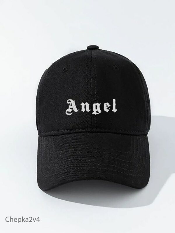 Женская Черная Кепка с Вышивкой Angel