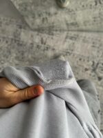 Мужская Серая Кофта Оверсайз - Свитшот с Высокой Горловиной на Замке