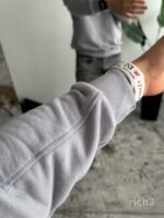 Мужская Серая Кофта Оверсайз - Свитшот с Высокой Горловиной на Замке