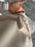 Мужская Бежевая Кофта Оверсайз - Свитшот с Высокой Горловиной на Замке