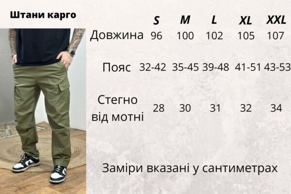 Мужские Плотные Графитовые Штаны Карго с Накладными Карманами