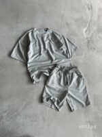 Мужской Летний Серый Костюм Хлопок - Базовый Комплект Футболка Шорты
