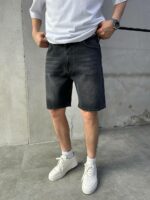 Мужские Свободные Черные Джинсовые Шорты