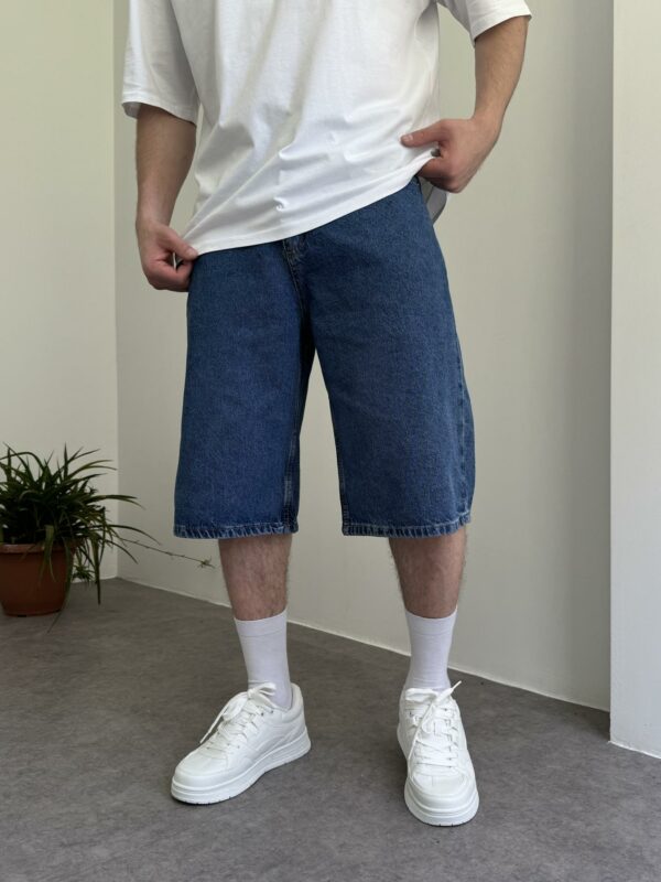 Мужские Синие Джинсовые Шорты Baggy Свободного Кроя