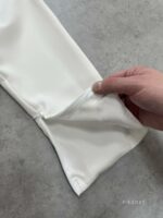 Мужские Белые Штаны Брюки Зауженные к Низу на Змейках