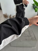 Мужской Легкий Свободный Черный Спортивный Костюм Плащевка на Молнии с Лампасами