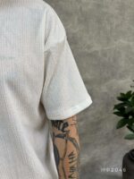 Мужской Летний Трикотажный Белый Костюм Футболка Шорты Свободного Кроя
