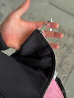 Мужской Черный Костюм на Молнии с Обрезаными Краями - Комплект Зип Худи и Шорты